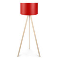 Lampadar, Insignio, 780SGN2465, 70% MDF/30% PVC, Roșu / Crem