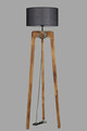 Lampadar, Luin, 534LUN4421, Lemn de brad, Nuc / Negru