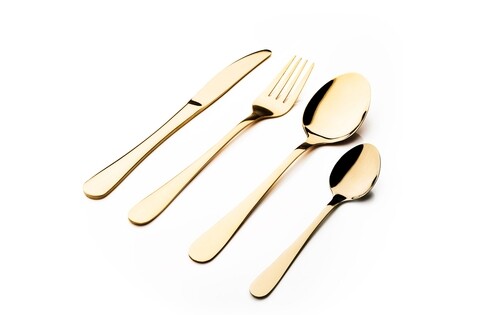 Set tacamuri din inox, 16 piese, Sabichi, Gold Glamour