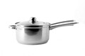 Oala friteuza cu capac Chip Pan, Sabichi, 22 cm, inox/sticla, argintiu