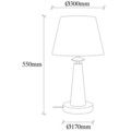 Lampa de masa, Opviq, 892OPV1151, Metal, Negru
