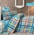 Lenjerie de pat dubla Multicolor, Majoli Home Collection, 4 piese, 200x220 cm, 100% bumbac ranforce, multicolor