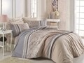 Lenjerie de pat dubla Rasti, Majoli Home Collection, 4 piese, 200x220 cm, 100% bumbac ranforce, multicolor