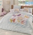 Lenjerie de pat dubla Trendy, Majoli Home Collection, 4 piese, 200x220 cm, 100% bumbac ranforce, multicolor