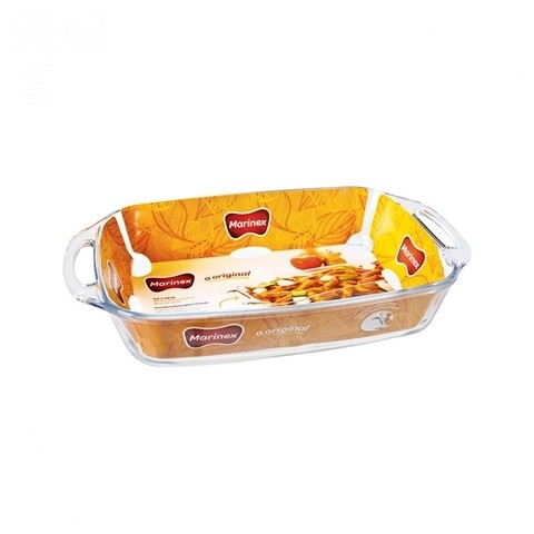 Vas dreptunghiular cu manere Marinex, sticla temperata, 3.7 L