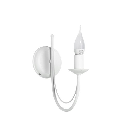 Aplica de perete Lampex, Nicosia Pure White, E14, 40W