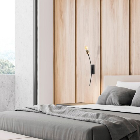 Aplica de perete, Tatum, 584TTM1930, Fier, Negru / Vintage