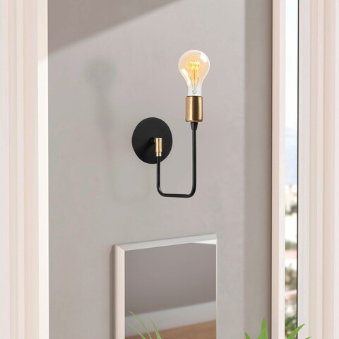 Aplica de perete, Tatum, 584TTM1906, Metal, Negru