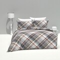 Lenjerie de pat dubla Plaid, Majoli Home Collection, 4 piese, 200x220 cm, 100% bumbac ranforce, multicolor