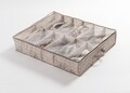 Organizator pentru incaltaminte Rivoli, Compactor, 12 compartimente, maro