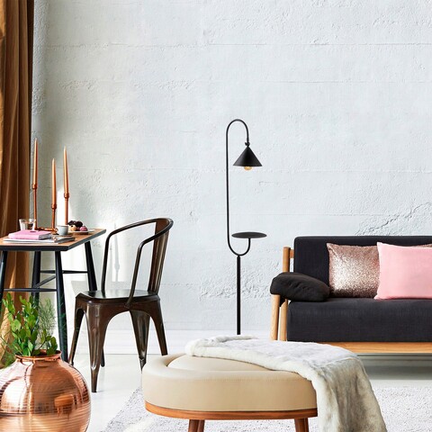 Lampadar, Tatum, 584TTM1504, Fier, Negru