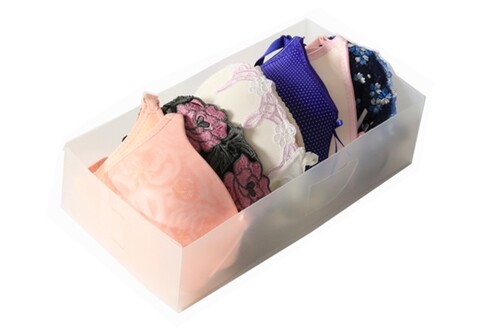 Set 3 organizatoare pentru sertar Optimo, Compactor, 30x15.5x8 cm, polipropilena, transparent