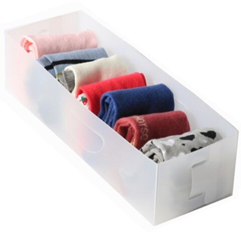 Set 3 organizatoare pentru sertar Optimo, Compactor, 30x10.5x8 cm, polipropilena, transparent