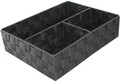 Organizator cu 3 compartimente, Compactor, 32x25x8, polipropilena, gri