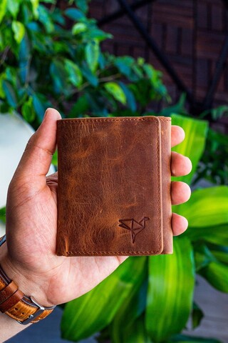 Portofel barbatesc, Western, Garbalia, Piele naturala