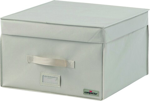 Vákuumos zacskó doboz, tömörítő, 100 l, 25 x 42 x 42 cm, polietilén / nylon, bézs