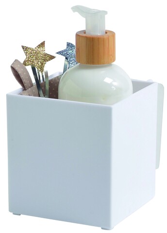 Suport de perete cu autoadeziv Hang It, Compactor, 9.5x10.2x10 cm, plastic, alb