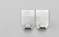 Set 2 carlige cu magnet Compactor, 4 x 3 x 6.2 cm, inox, argintiu