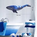 Decoratiune de perete, Reef Whale Metal Wall Art, metal, 94 x 31 cm, Multicolor