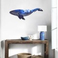 Decoratiune de perete, Reef Whale Metal Wall Art, metal, 94 x 31 cm, Multicolor