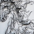 Decoratiune de perete, Metal Horse Line Art, Dimensiuni: 41 x 66 cm, Negru