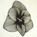 Ceas de perete, Azalea Metal Wall Clock, Dimensiune: 49 x 49 cm, Negru