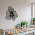 Ceas de perete, Azalea Metal Wall Clock, Otel, Dimensiune: 70 x 70 cm, Negru