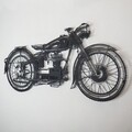 Decoratiune de perete, Cafe Racer, Dimensiune: 47 x 100 cm (1 bucată), Negru