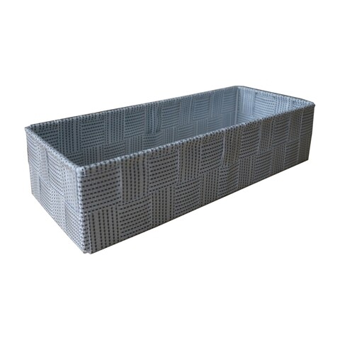 Cutie de depozitare Toronto Large, Compactor, 30x12x7 cm, polipropilena, alb/gri