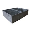 Organizator pentru sertar Toronto, Compactor, 5 compatimente, polipropilena, alb/gri