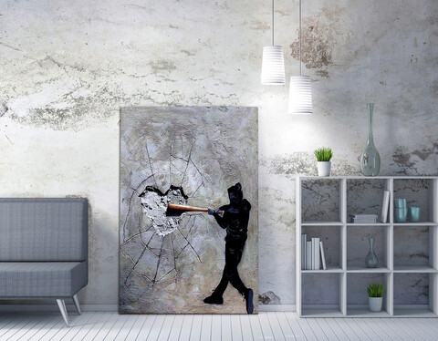 Tablou decorativ, WY45 (70 x 100), 50% bumbac / 50% poliester, Canvas imprimat, Multicolor