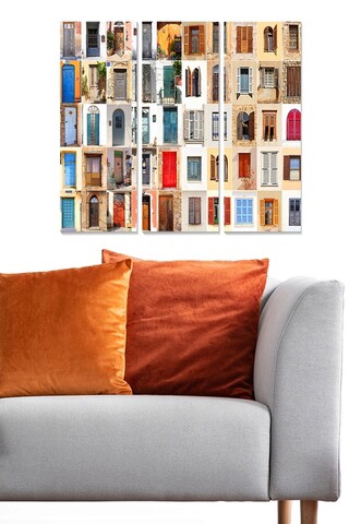 Tablou decorativ MDF, MDF156842897, MDF  , 20 x 50 cm, 3 piese, Multicolor