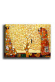 Tablou decorativ, Kanvas Tablo (50 x 70), Canvas, Lemn, Multicolor