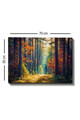 Tablou decorativ, Kanvas Tablo (50 x 70), Canvas, Lemn, Multicolor