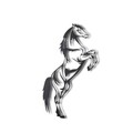 Decoratiune de perete, Wild Horse, Metal, Dimensiune: 50 x 20 cm, Negru