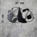 Decoratiune de perete, Panda, Metal, 31 x 51 cm, Negru