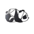 Decoratiune de perete, Panda, Metal, 31 x 51 cm, Negru