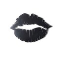 Decoratiune de perete, Lip, Metal, Dimensiune: 35 x 49 cm, Negru