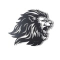 Decoratiune de perete, Roar Lion, Metal, Dimensiune: 40 x 50 cm, Negru