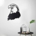 Decoratiune de perete, Noble Eagle, Metal, Dimensiune: 38 x 44 cm, Negru