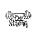 Decoratiune de perete, Be Strong, Metal, Dimensiune: 34 x 50 cm, Negru