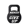 Decoratiune de perete, Never Give Up, Metal, Dimensiune: 50 x 39 cm, Negru