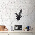 Decoratiune de perete, Eagle, Metal, Dimensiune: 52 x 40 cm, Negru