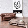 Decoratiune de perete, Wolf, Metal, Dimensiune: 38 x 50 cm, Negru