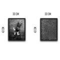 Set 2 tablouri decorative, Love Black White Set, PAL, Hartie, Multicolor