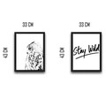 Set 2 tablouri decorative, Stay Wild Set 2, PAL, Hartie, Multicolor