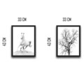 Set 2 tablouri decorative, White Horse Set, PAL, Hartie, Multicolor
