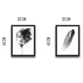 Set 2 tablouri decorative, Woman Feather Set, PAL, Hartie, Multicolor
