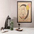 Tablou decorativ, Cute Bunny, Lemn, Lemn, Multicolor