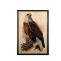 Tablou decorativ, Eagle, Lemn, Lemn, Multicolor